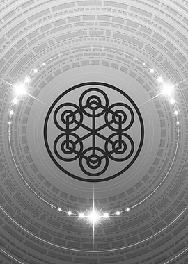Grey Sacred Geometry Glyph