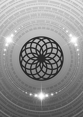 Gray Glyph Mandala Rune