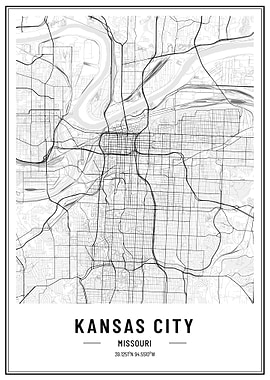 Kansas city usa map