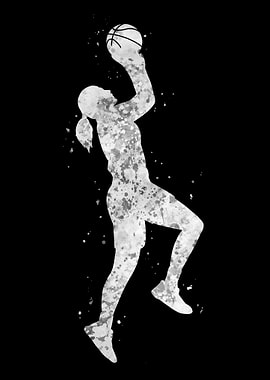 Basketball girl jump