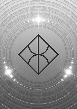 Gray Sacred Geometry Glyph