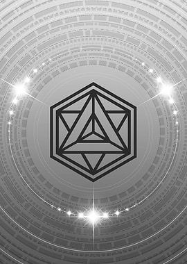 Gray Sacred Geometry Glyph
