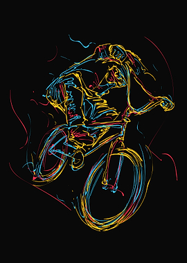 Teenage bmx rider