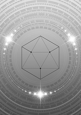 Grey Geometric Glyph Rune