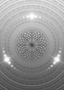 Grey Geometric Glyph Rune