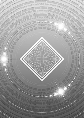 Gray Geometric Glyph Sign