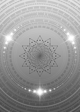 Gray Glyph Mandala Rune