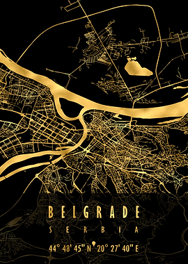 Belgrade Map Serbia