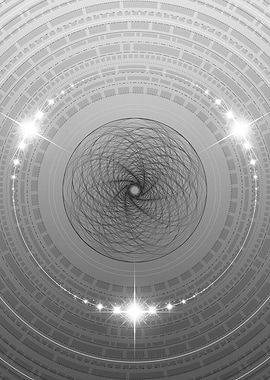 Grey Sacred Geometry Glyph