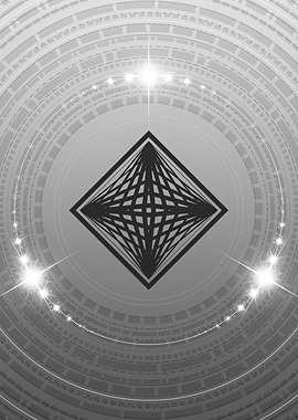 Gray Geometric Glyph Sign