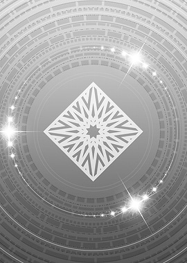 Gray Sacred Geometry Glyph