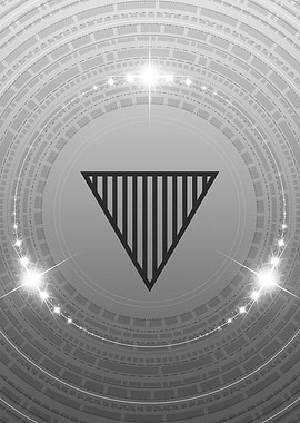 Grey Sacred Geometry Glyph