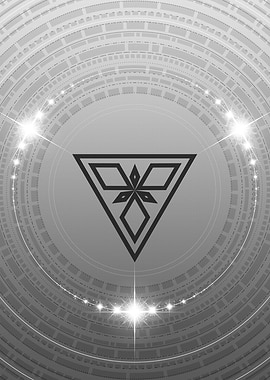 Gray Sacred Geometry Glyph