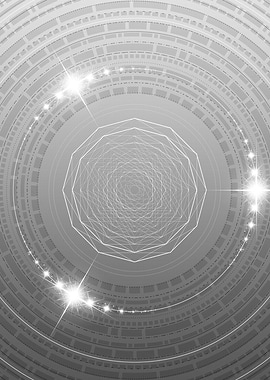 Gray Glyph Mandala Rune