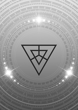 Grey Sacred Geometry Glyph