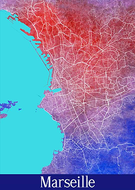 Marseille France Map City