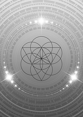Gray Sacred Geometry Glyph