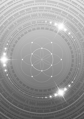 Gray Sacred Geometry Glyph