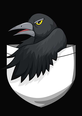 Funny Crow Raven Kawaii