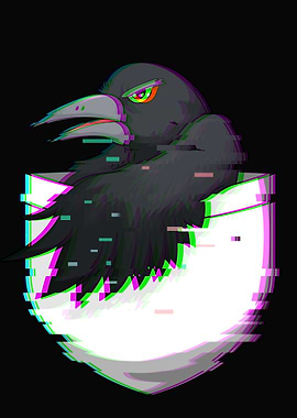 Funny Crow Raven Kawaii