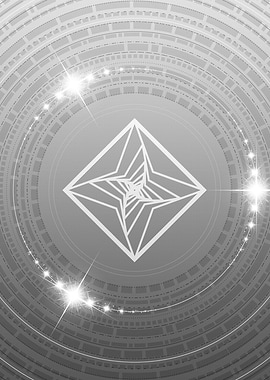 Grey Geometric Glyph Rune