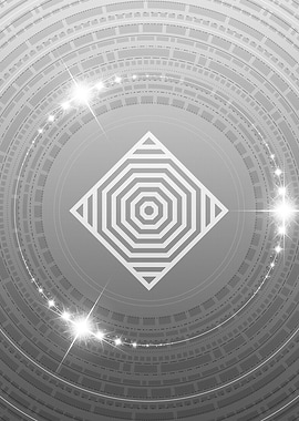 Grey Sacred Geometry Glyph