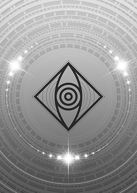 Grey Sacred Geometry Glyph