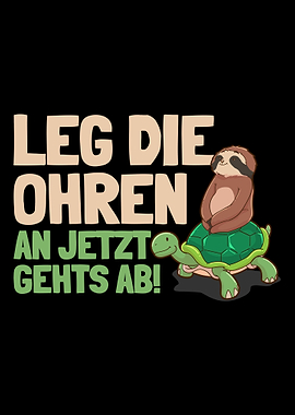 Funny Sloth Put On The Ear