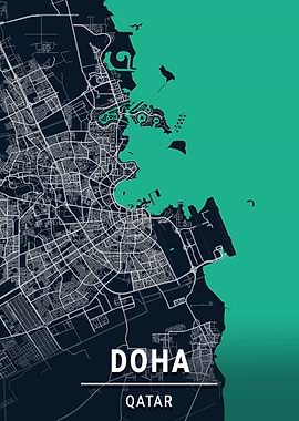 Doha Qatar City Map