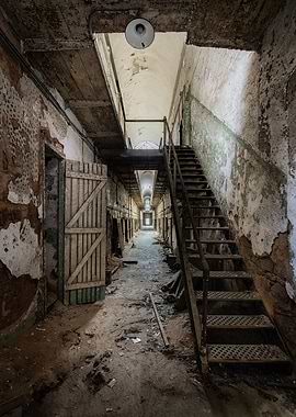Dark Derelict Prison Cells