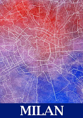 Milan Italy City map