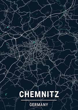 Chemnitz City Map Germany
