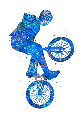 Bmx blue art