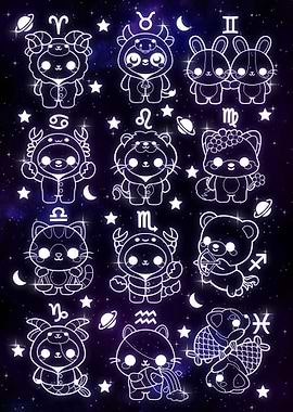 kawaii Zodiac sings