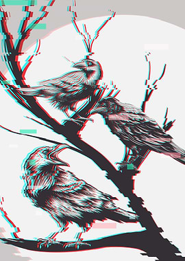 Raven Black Crow Vaporwave