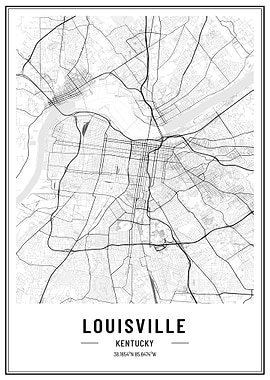 Louiseville USA map