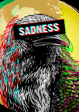 Raven Crow Sad Vaporwave