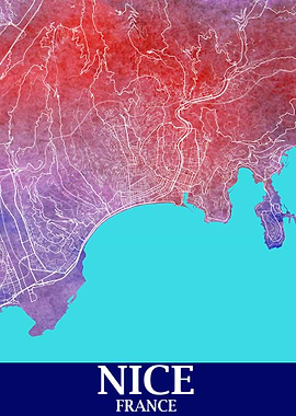 Nice France city map