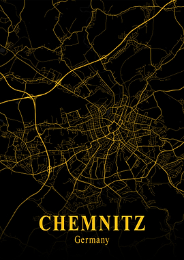 Chemnitz City Map Germany