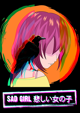 Sad Anime Girl Raven Crow