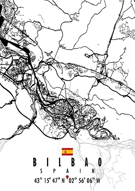 Bilbao Map Spain