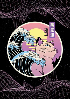 Vaporwave Cat