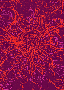 Psychedelic Sun Pattern