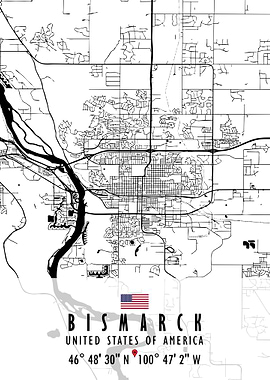Bismarck Map USA