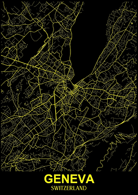 Geneva Map Switzerland