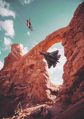 fighter jets in canyon