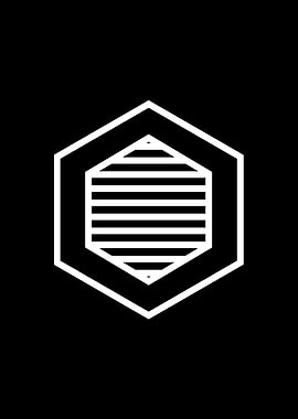 Black Geometric Glyph Rune