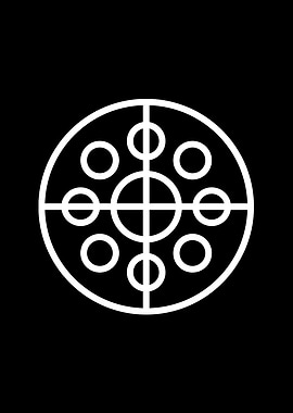 Black Geometric Glyph Rune