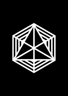 Black Geometric Glyph Rune