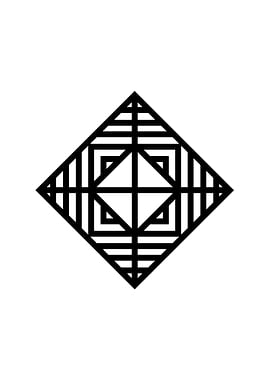 Black Geometric Glyph Rune